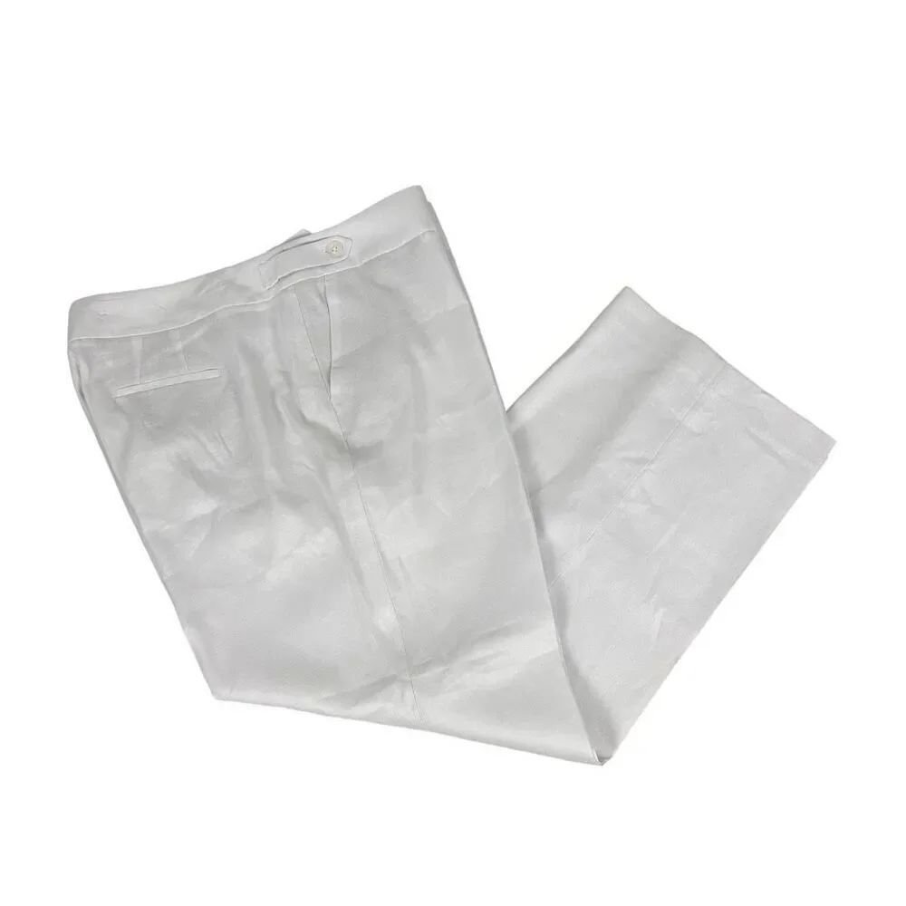 Talbots Linen Blend White Slacks size 18WP